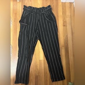 Black and white pin striped pants